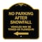 Signmission No Parking After Snowfall Vehicles May Be Towed or Plowed-In with Left Arrow, A-DES-BG-1818-23787 A-DES-BG-1818-23787 - alternate 1
